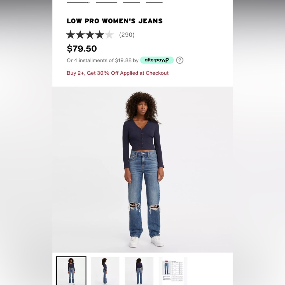 Levi’s ripped jeans!!